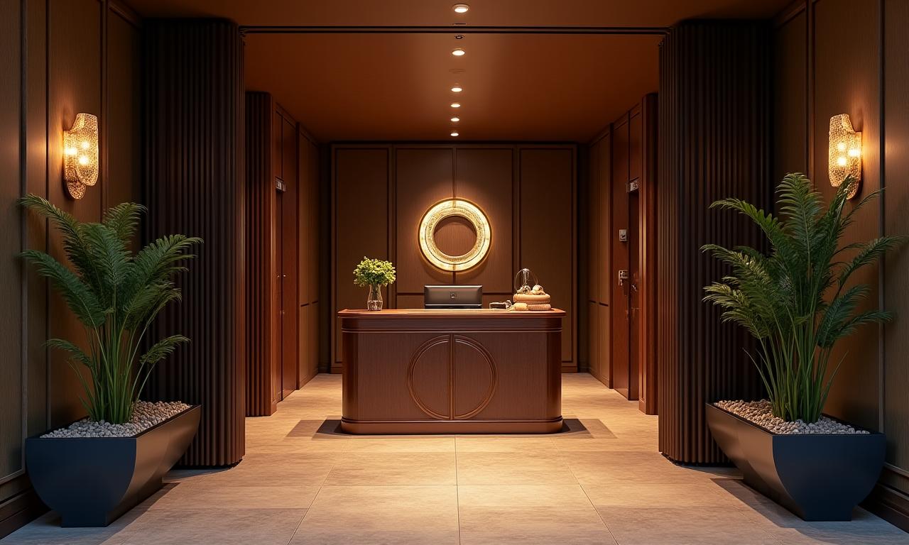 Ambiance accueillante de l'entrée du showroom, reflétant l'élégance parisienne.